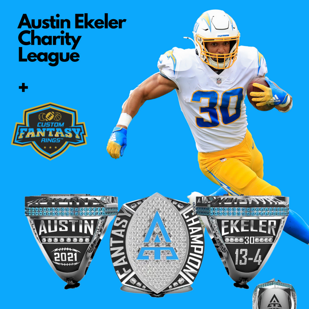 Austin Ekeler Charity League Chooses Custom Fantasy Rings Custom