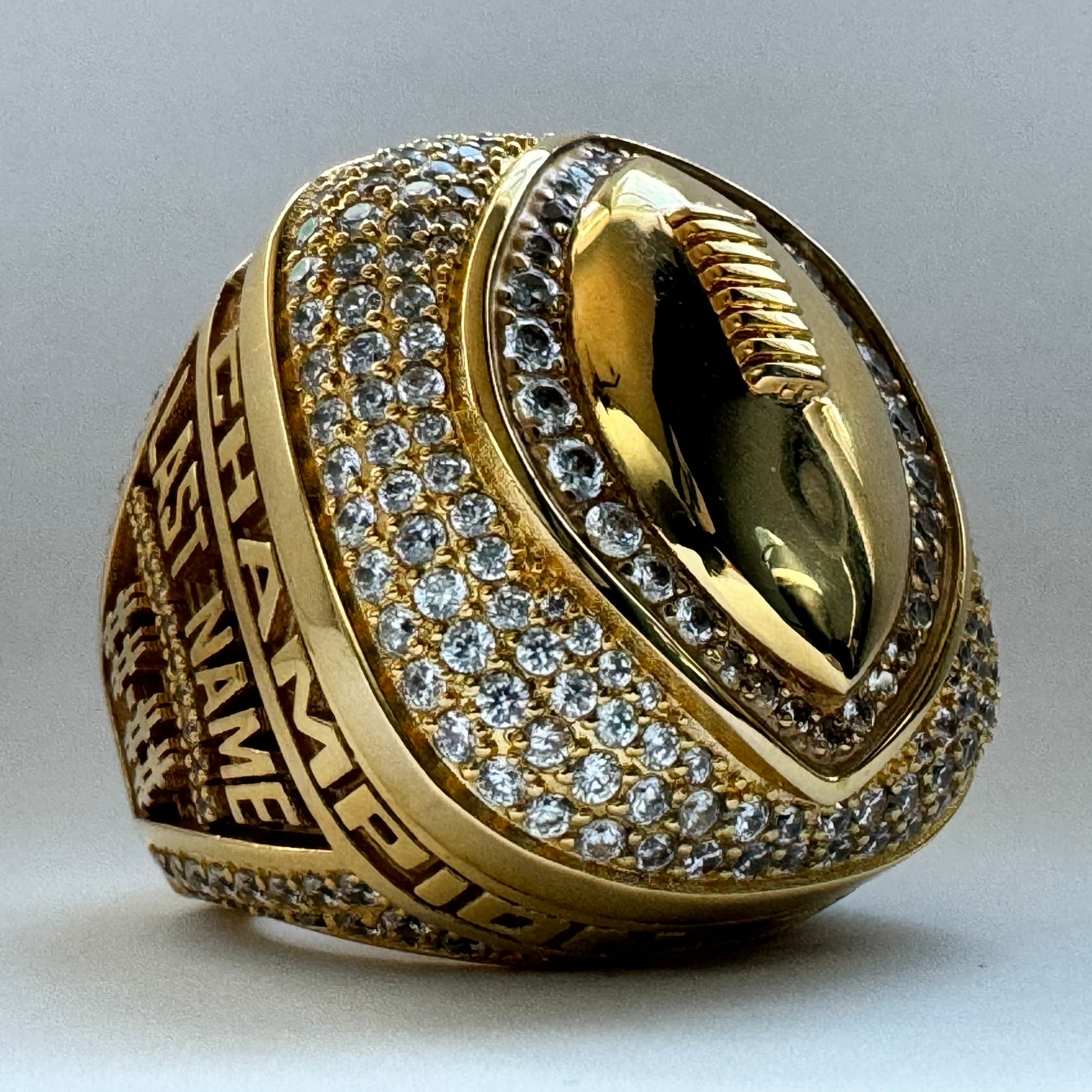 Custom shops engraving fantasy football ring