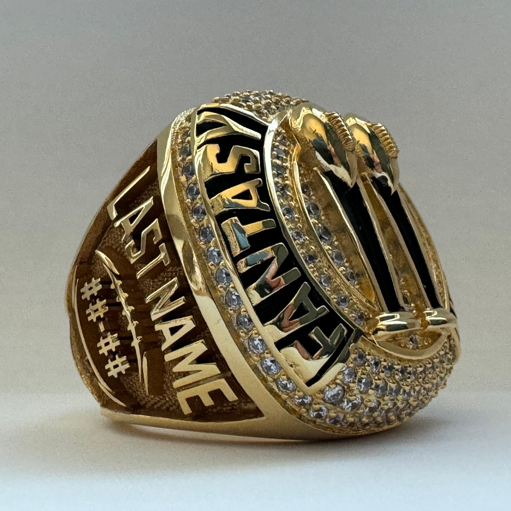 Custom shops engraving fantasy football ring